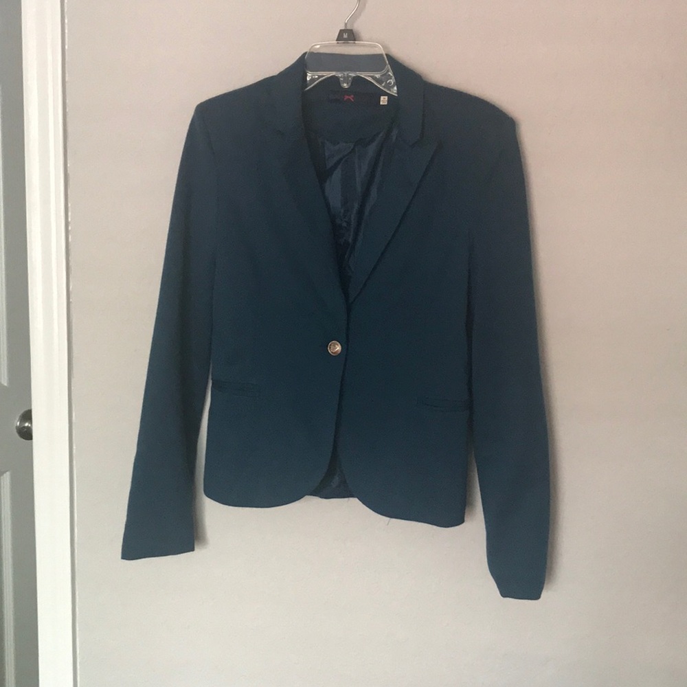 Dark teal ladies blazer